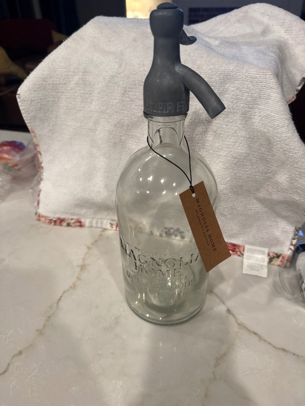 Magnolia Home Glass Seltzer Bottle